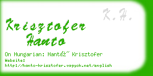 krisztofer hanto business card